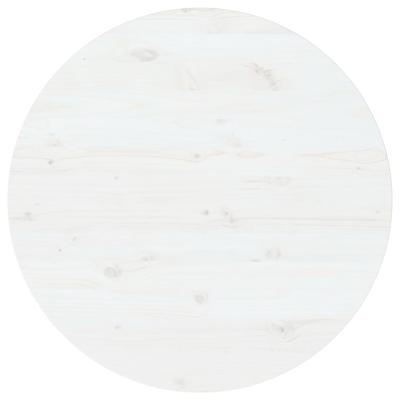 Tafelblad Ø90x2,5 cm massief grenenhout wit