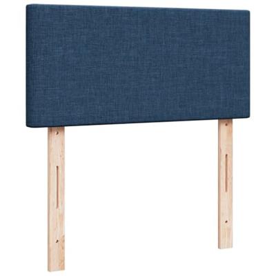 Boxspring met matras stof blauw 80x200 cm - thumbnail