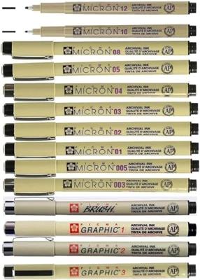 Fineliner sakura pigma micron 05 basic 6 kleuren | 6 stuks Fineliner sakura pigma micron 05 basic 6 kleuren | 6 stuks