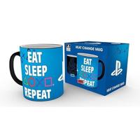 Playstation Heat Change Mug - Eat Sleep Repeat - thumbnail