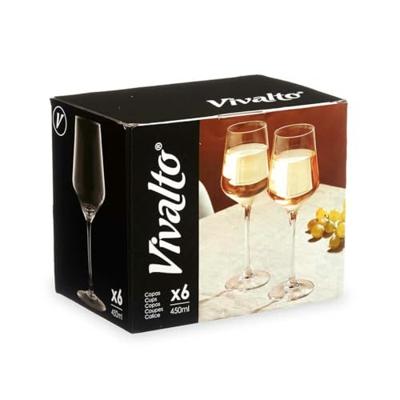 Wijnglas Vivalto Transparant Glas 450 ml (6 Stuks)