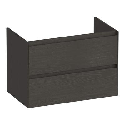 Brauer Inspire - Onderkast 80 cm - met 2 Softclose Lades Greeploos en 1 Sifon Uitsparing - Timber Anthracite