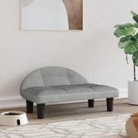 Hondenmand 70x52x30 cm fluweel lichtgrijs - thumbnail