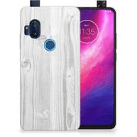 Motorola One Hyper Bumper Hoesje White Wood - thumbnail