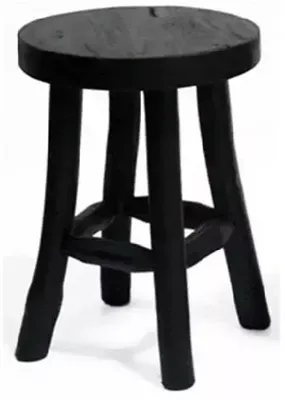 Kruk teak zwart 20x27cm Kruk teak zwart 20x27cm