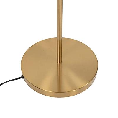 QAZQA Art deco vloerlamp messing met groen glas - Pallon