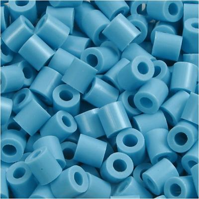 NABBI Strijkkralen, afm 5x5 mm, gatgrootte 2,5 mm, medium, turquoise (32256), 1100 stuk/ 1 doos