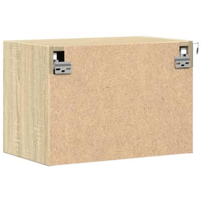 Nachtkastjes met LED wandgemonteerd 2 st sonoma eikenkleurig