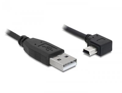 Delock USB-kabel USB 2.0 USB-A stekker, USB-mini-B stekker 3.00 m Zwart 82683
