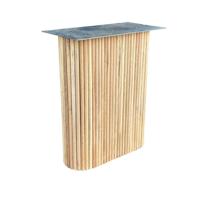 Wang eiken hout ribbel 55 bij 20 cm en hoogte 73,5cm - 2 stuks - thumbnail