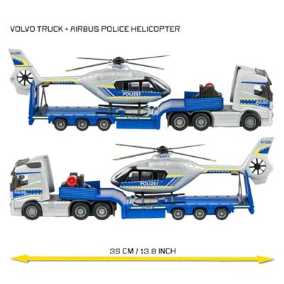 Majorette Volvo Truck + Airbus Police helikopter Kant-en-klaar model Hulpdienstvoertuig (model)