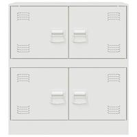 Dressoir 67x39x73 cm staal wit - thumbnail