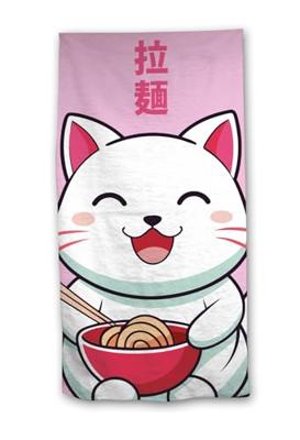 Kawaii Cat strandlaken 70 x 140 cm polyester Kawaii Cat strandlaken 70 x 140 cm polyester