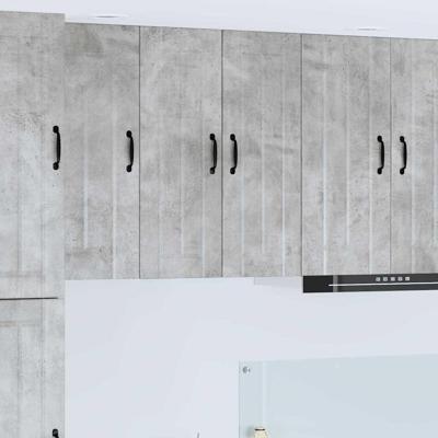 Keukenkast aan de muur Beton Grijs 30 x 31 x 80 cm Bewerkt hout Keukenkast aan de muur Beton Grijs 30 x 31 x 80 cm Bewerkt hout