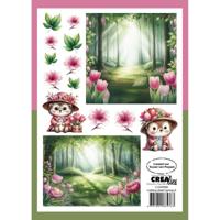 Crealies • cutting sheets papierblok lente a 8 vellen - thumbnail