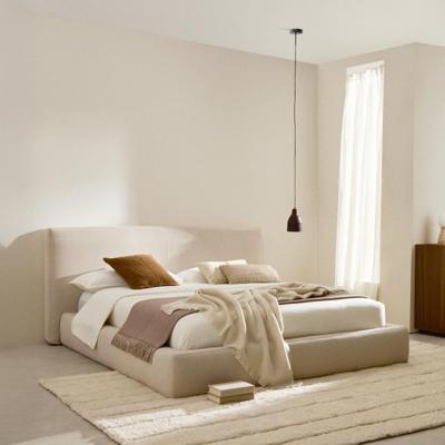 Kave Home Bed 'Blok' 160 x 200cm, kleur Ecru