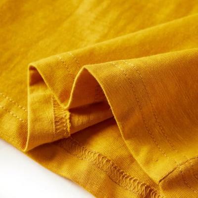 Kindershirt met lange mouwen 104 okerkleurig