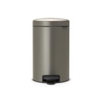 Brabantia NewIcon Pedaalemmer Metaal Platinum 12 Liter - thumbnail