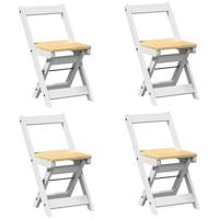 Eetkamerstoelen 4 st Corona inklapbaar massief grenenhout wit - thumbnail