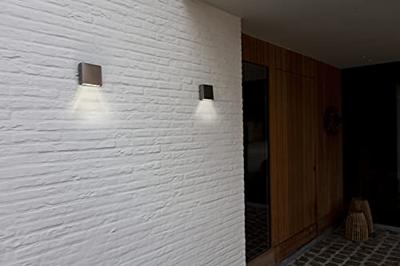 Kleine RVS gevelverlichting met helder witte LED lichtbron (4000K) Lutec Gemini