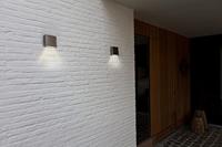 Kleine RVS gevelverlichting met helder witte LED lichtbron (4000K) Lutec Gemini - thumbnail