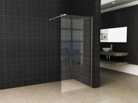 Wiesbaden Inloopdouche Slim Glasplaat Helder 8 mm Nano - 50 cm - thumbnail