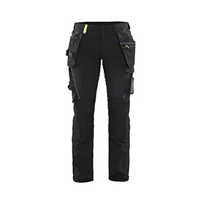 Blåkläder Dames 4-weg stretch werkbroek 71921645 | Zwart/High-Vis Geel | Maat 46 - 7330509729045