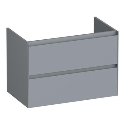 Brauer Inspire - Onderkast 80 cm - met 2 Softclose Lades Greeploos en 1 Sifon Uitsparing - Mat Grijs