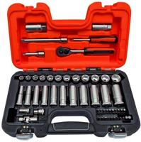 Bahco s330l dopsleutelset 1/4"-3/8" metrisch 10-22 mm - s330l - thumbnail