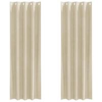 VidaXL Verduisterende gordijnen 2 pcs crème 140 x 245 cm fluweel - thumbnail