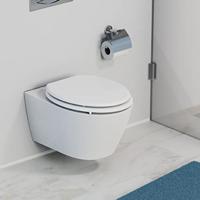 Houtkern WC-Bril WHITE, wit lange levensduur: extreem onbreekbaar en krasbestendig eenvoudig schoon te maken dankzij het gladde oppervlak eenvoudige installatie: compleet bevestigingsmateriaal - thumbnail