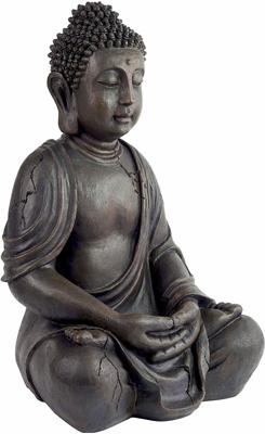 Boltze Home Tuinbeeld boeddha h30cm polyresin bruin