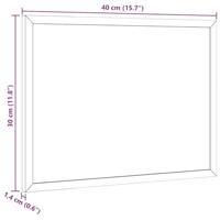 Magnetisch whiteboard met massief grenenhouten frame 40x30 cm - thumbnail
