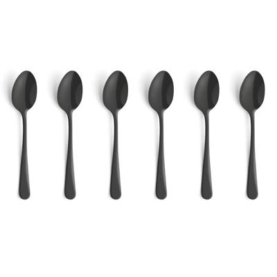 Amefa Austin Theelepels 6 Stuks Mat Zwart