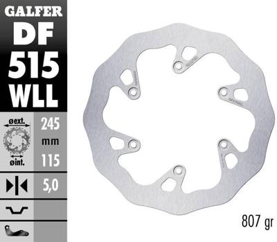 GALFER golf remschijf "df515 wave rotor df515 wll offroad rigid muddy