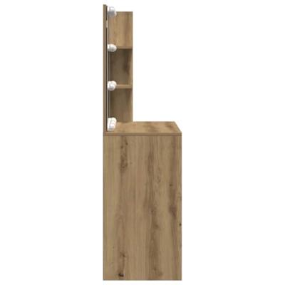 Kaptafel met LED-verlichting 60x40x140 cm artisanaal eikenkleur Kaptafel met LED-verlichting 60x40x140 cm artisanaal eikenkleur