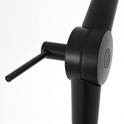 Steinhauer Vloerlamp prestige chic 8113zw zwart kap grijs linnen