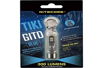 NiteCore TIKI GITD BLUE Zaklamp werkt op een accu LED, UV-LED 300 lm 12 g NiteCore TIKI GITD BLUE Zaklamp werkt op een accu LED, UV-LED 300 lm 12 g