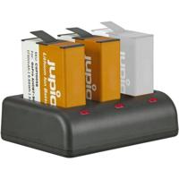 Jupio Kit: 2 x accu GoPro Hero9, Hero10, Hero11, Hero12 + compacte Triple oplader - thumbnail