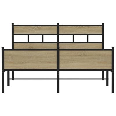 Bedframe zonder matras hout sonoma eikenkleurig 140x200 cm
