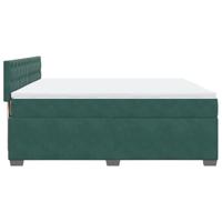 Boxspring met matras fluweel donkergroen 180x200 cm - thumbnail