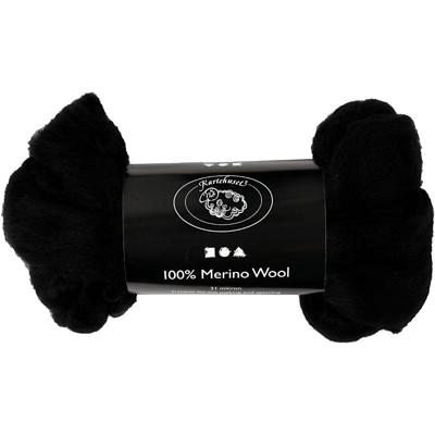 Creativ Company Merino wol, dikte 21 my, zwart, 100 gr/ 1 doos