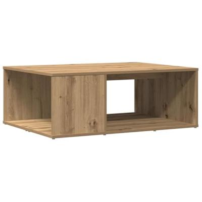 Salontafel 90x67x33 cm bewerkt hout artisanaal eikenkleurig