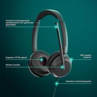 EPOS IMPACT 860T On Ear headset Kabel Stereo Zwart Headset Telefoon - thumbnail