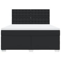 Boxspring met matras kunstleer zwart 180x200 cm - thumbnail
