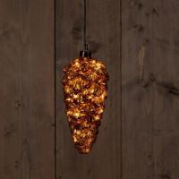 Glass Pinecone Antique Gold 20 x 9 cm 15Led Classic Warm en Anna's Collection - Annas collection - thumbnail