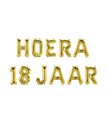 Folie ballon hoera 18 jaar