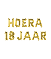Folie ballon hoera 18 jaar - thumbnail