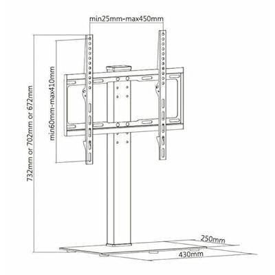 Audizio TTTS40 tv-tafelstandaard 32-55 inch