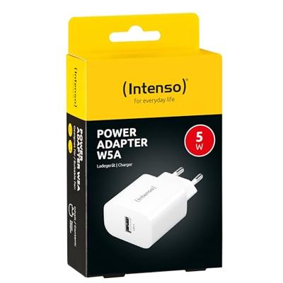 Intenso W5A USB-oplader 5 W 1x USB-A Wit Binnen